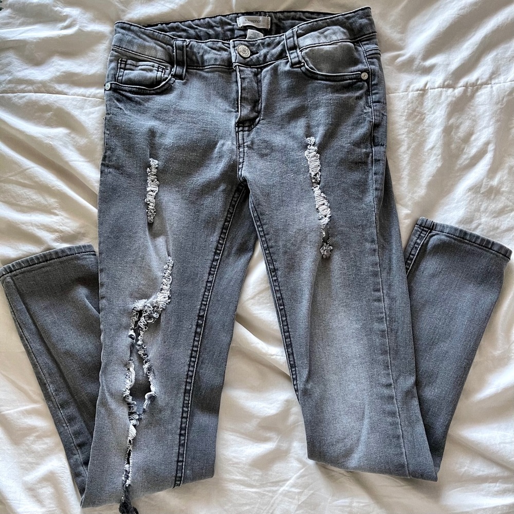 Grey Ripped Jeans